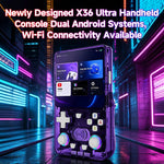 X36 Ultra Håndholdt Spillekonsol Android 10.0 4,2 tommer IPS 1GB+8GB RGB Joystick Retro Videospiller til YouTube TikTok Gaming