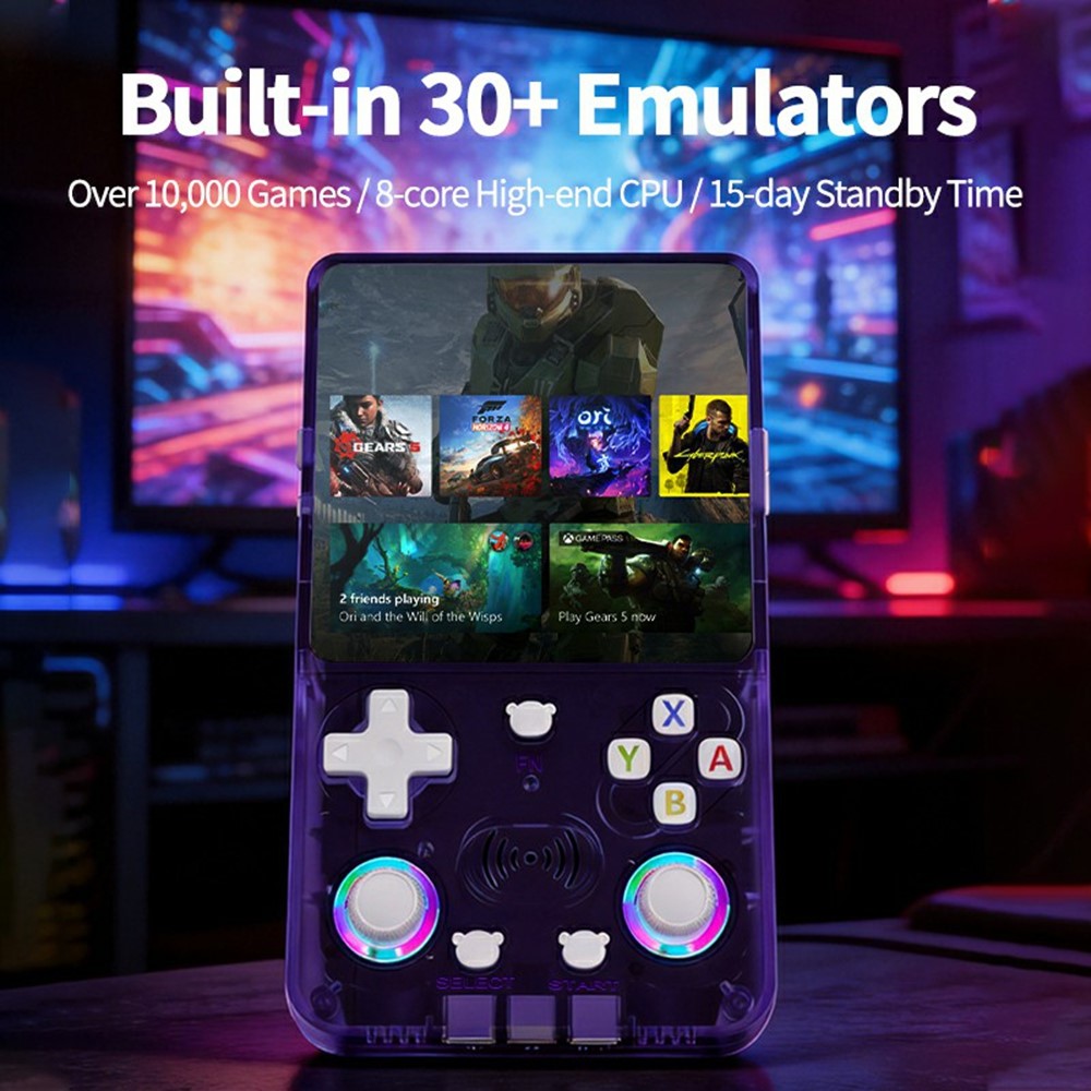 X36 Ultra Håndholdt Spillekonsol Android 10.0 4,2 tommer IPS 1GB+8GB RGB Joystick Retro Videospiller til YouTube TikTok Gaming