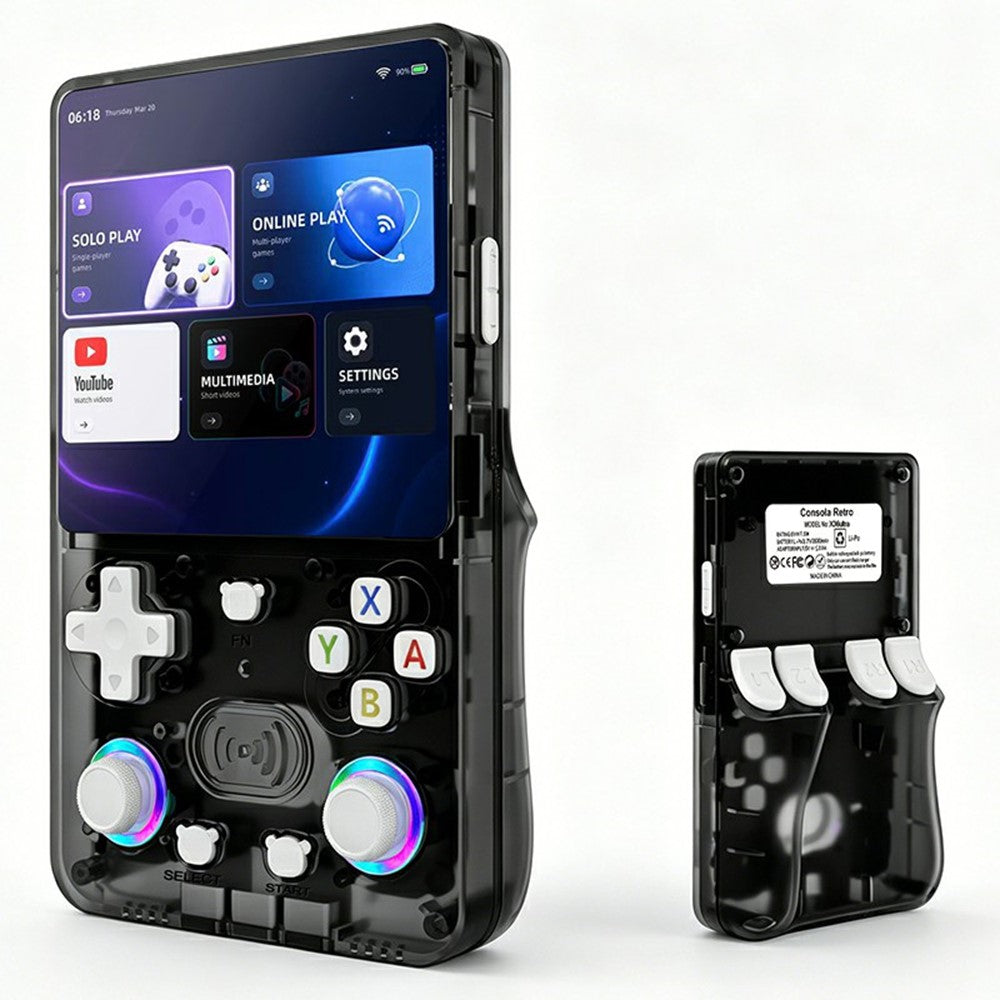X36 Ultra Håndholdt Spillekonsol Android 10.0 4,2 tommer IPS 1GB+8GB RGB Joystick Retro Videospiller til YouTube TikTok Gaming