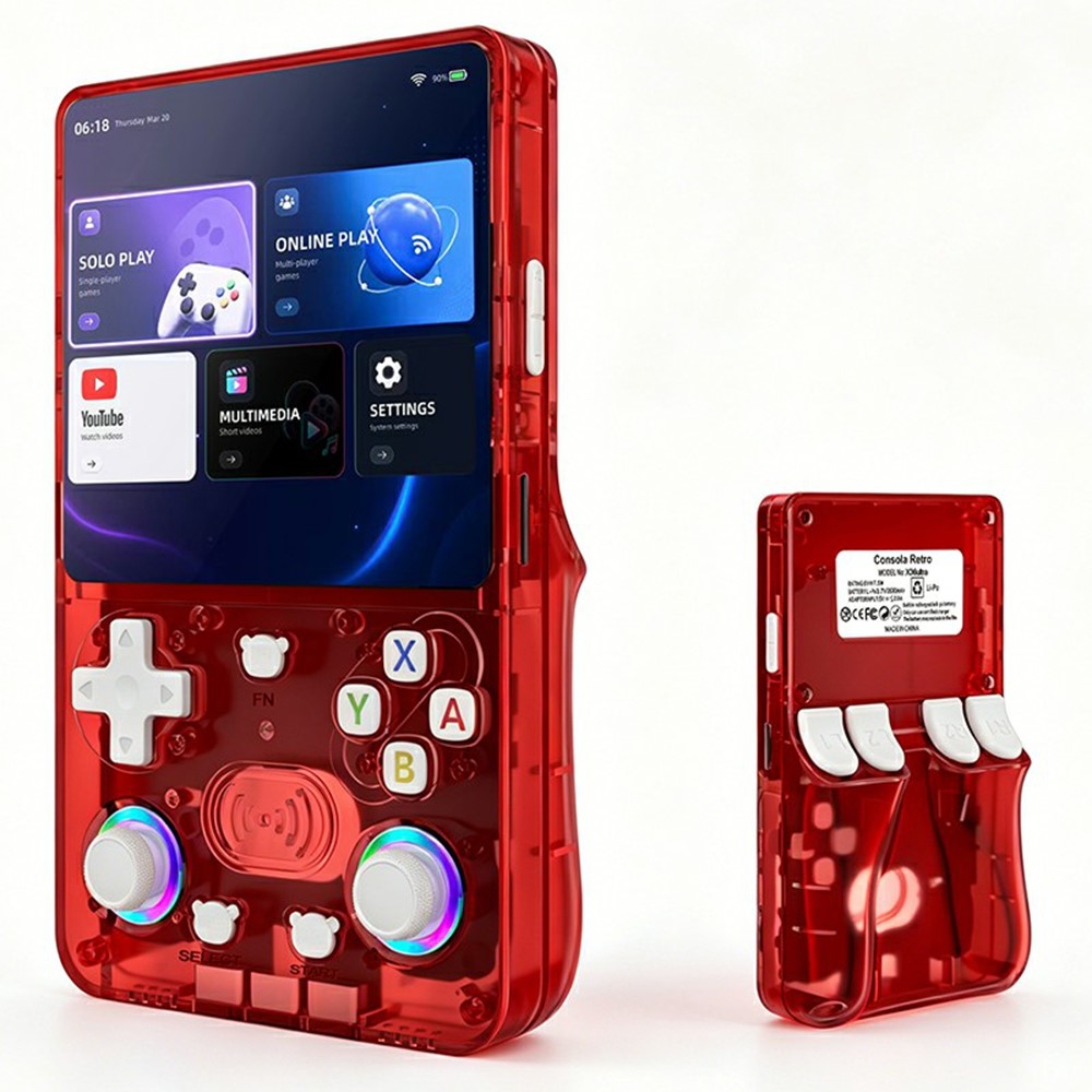 X36 Ultra Håndholdt Spillekonsol Android 10.0 4,2 tommer IPS 1GB+8GB RGB Joystick Retro Videospiller til YouTube TikTok Gaming