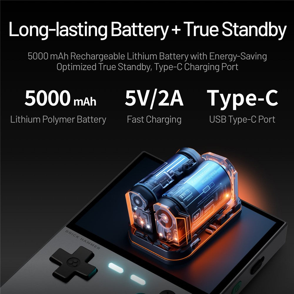 TRIMUI Brick Pro Handheld Game Console with 64GB TF Card Dual Hall Joysticks 3.95 inch IPS Screen Linux Retro Gamepad