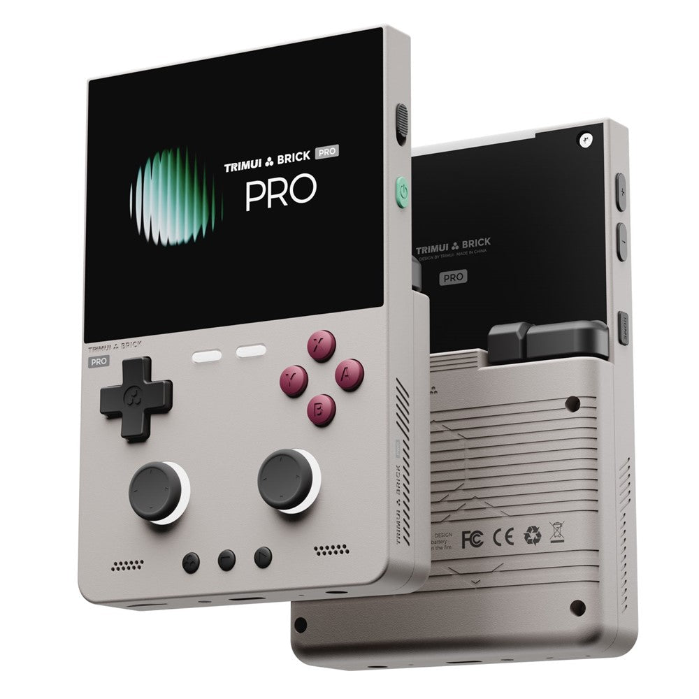 TRIMUI Brick Pro Handheld Game Console with 64GB TF Card Dual Hall Joysticks 3.95 inch IPS Screen Linux Retro Gamepad