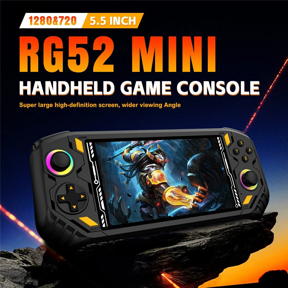 AISLPC RG52 Mini Handheld Game Console without TF Card 5.5 inch HD Screen RK3562 Quad Core 5000mAh Battery Dual Vibration