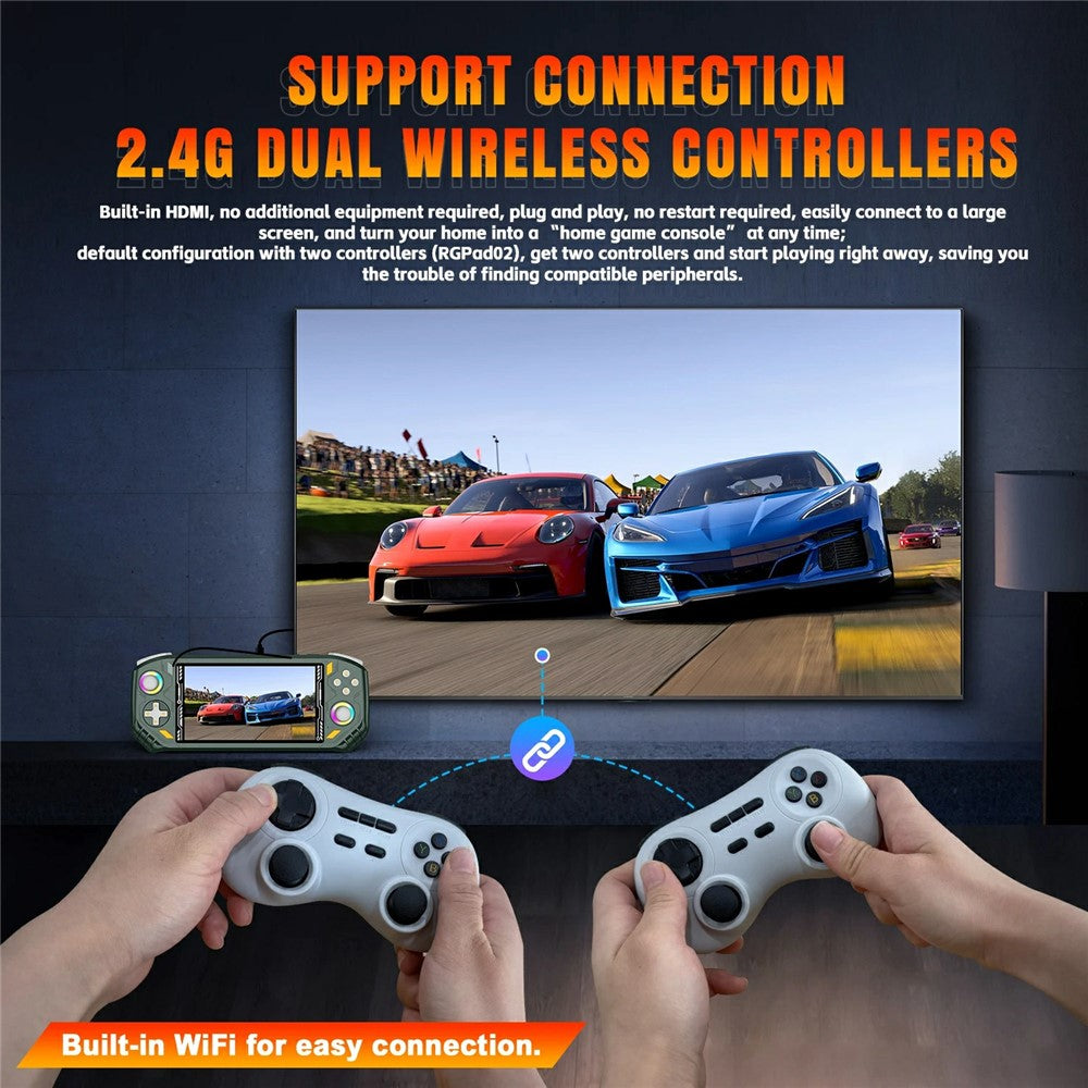 AISLPC RG52 Mini Handheld Game Console without TF Card 5.5 inch HD Screen RK3562 Quad Core 5000mAh Battery Dual Vibration