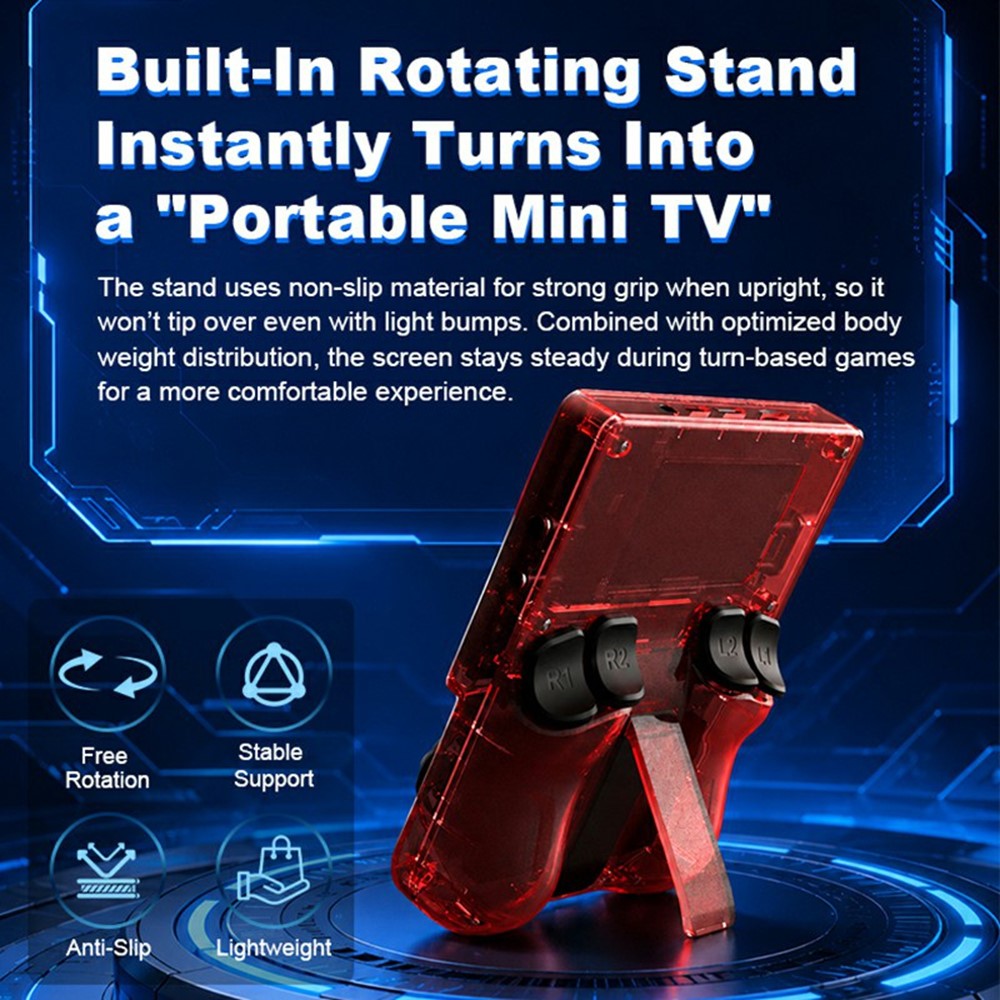 AISLPC RG43V PRO Handheld Game Console with 64GB TF Card RK3562 Quad Core 4.3 Inch IPS HD Screen 4000mAh Battery Dual Band WiFi