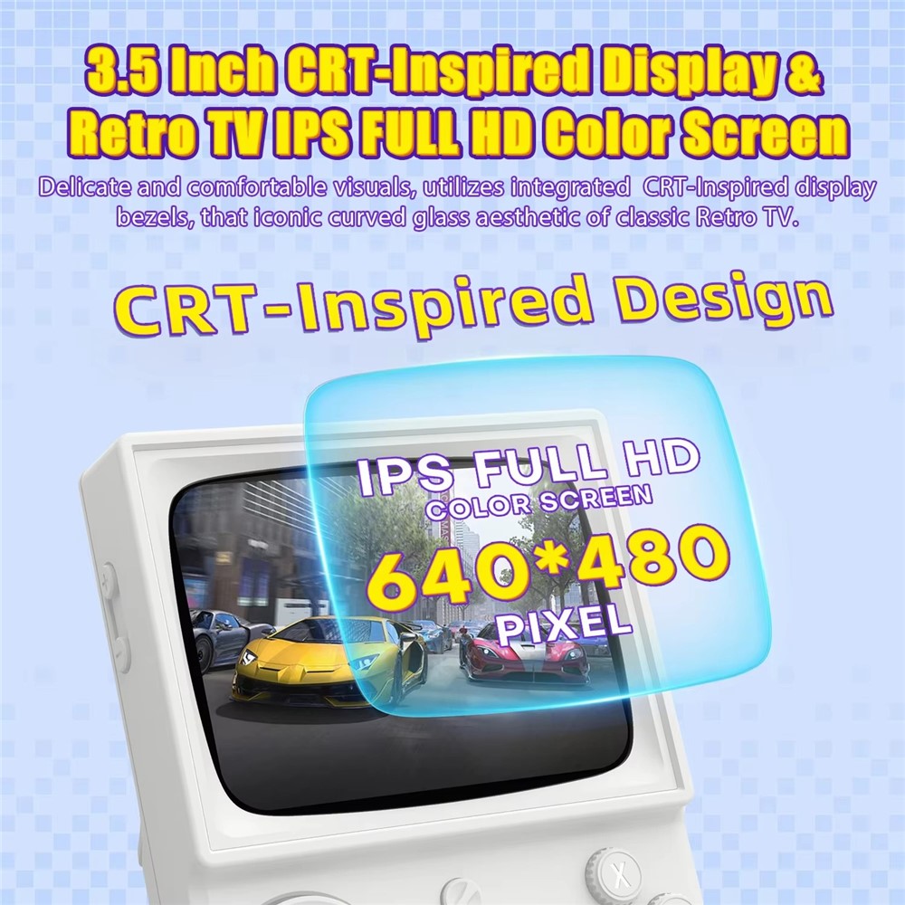 AISLPC R36T Retro Handheld Game Console without TF Card 3.5 Inch IPS Screen RK3326 EmuELEC 18000+ Games RGB Joystick 5G WiFi