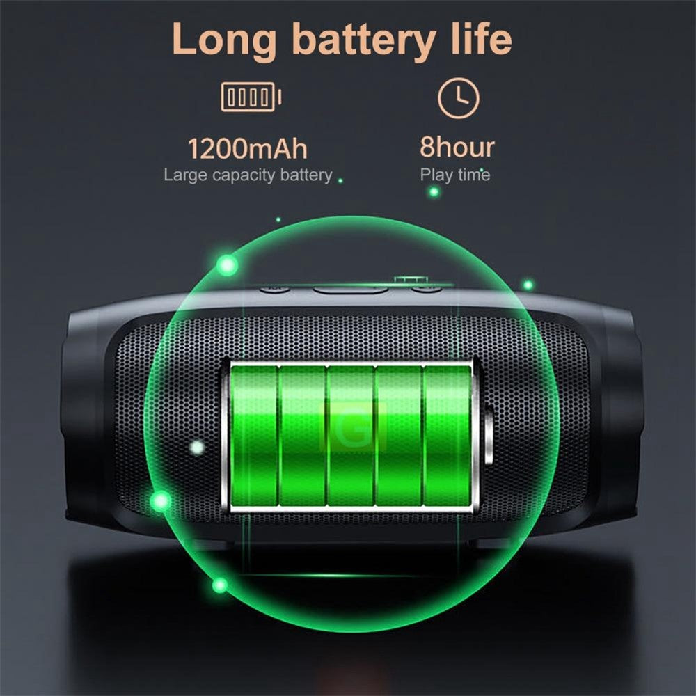 MINI2+ Transportabel Genopladelig Bluetooth-kompatibel Højttaler med Tung Bas, Trådløs Musiksubwoofer, Understøtter TF-kort / USB-disk