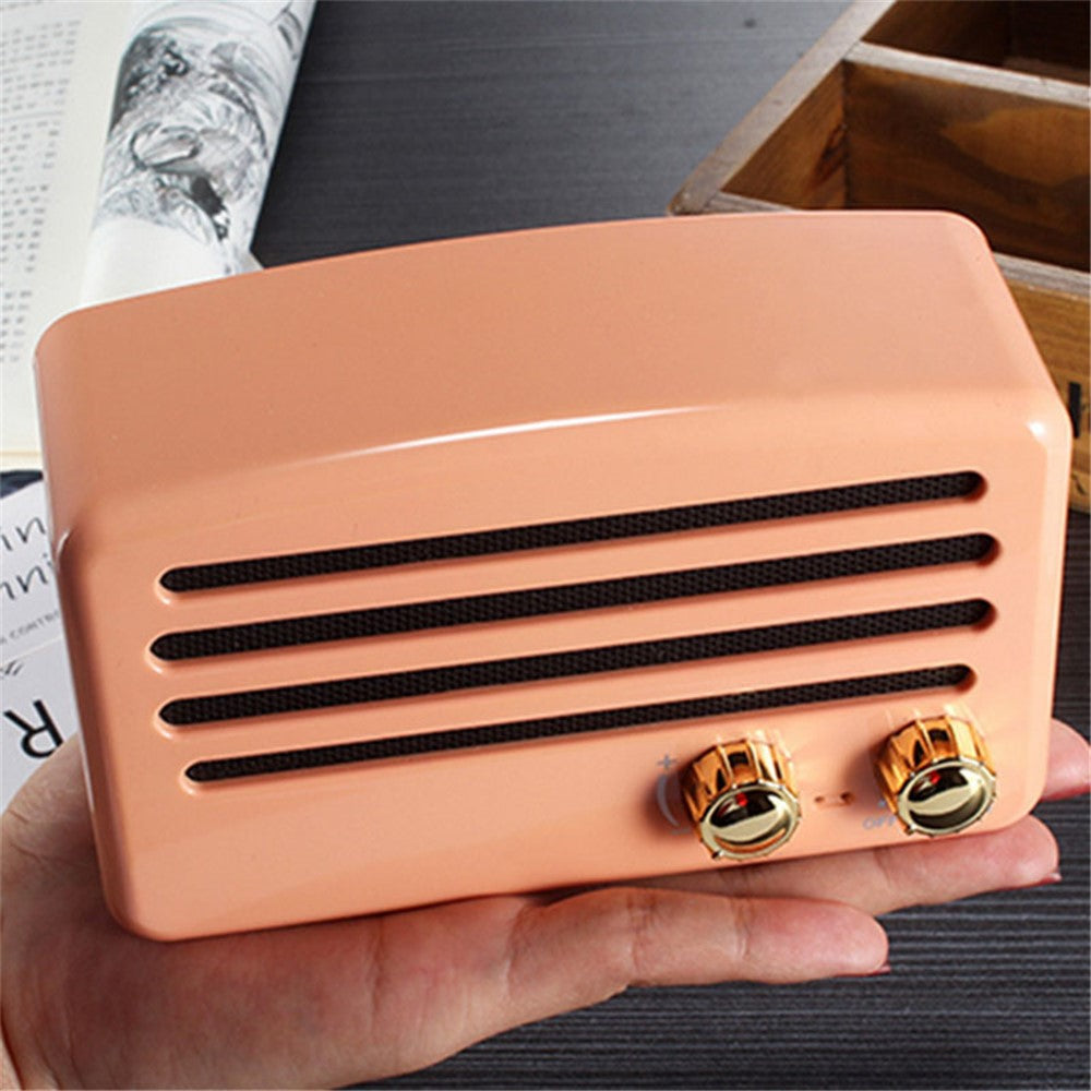 Retro Style Wireless Bluetooth-Compatible Speaker Mini Portable TF Card Slot Music Player