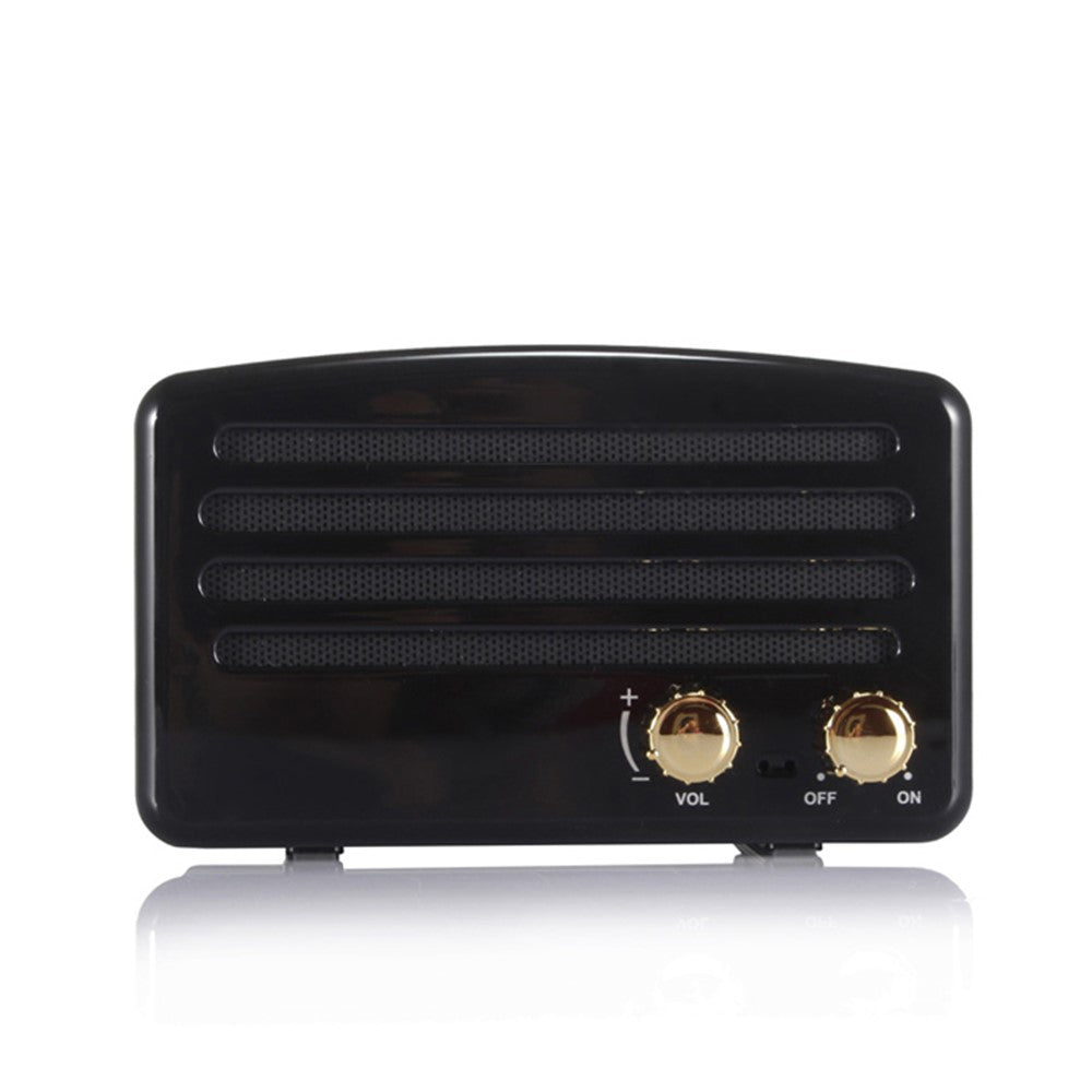 Retro Style Wireless Bluetooth-Compatible Speaker Mini Portable TF Card Slot Music Player
