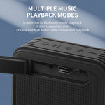 CYBORIS T2 Bluetooth-kompatibel højttaler understøtter TF-kort / USB-nøgle / AUX-indgang / enkelt loop / optagelse / FM