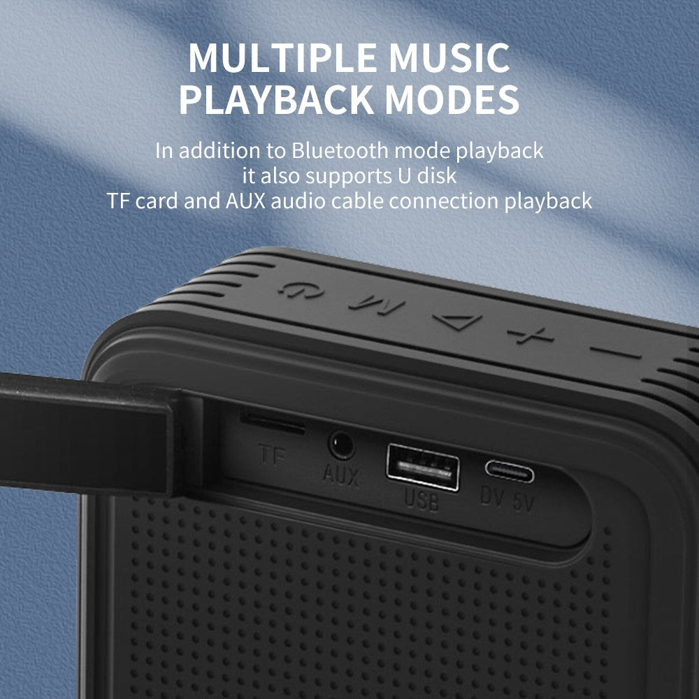 CYBORIS T2 Bluetooth-kompatibel højttaler understøtter TF-kort / USB-nøgle / AUX-indgang / enkelt loop / optagelse / FM