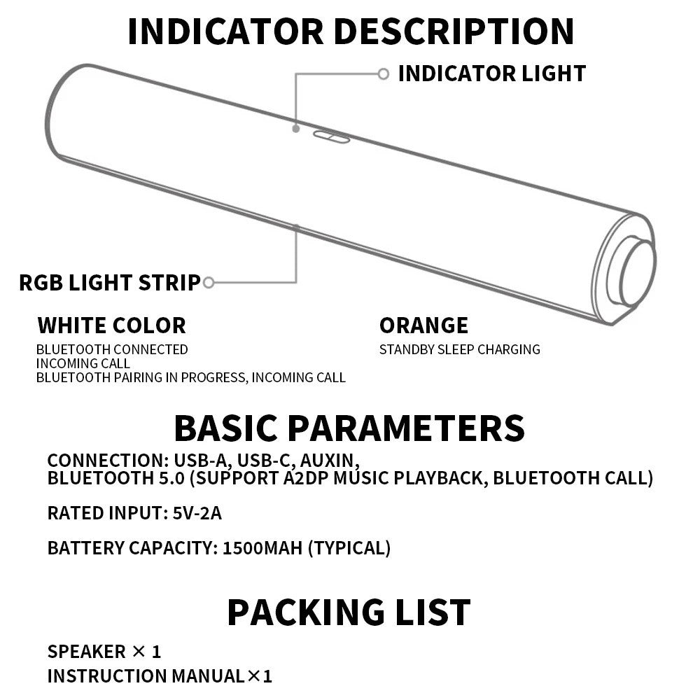 XIAOMI Redmi Computer Speaker RGB Light Bluetooth-compatible 5.0 Four Unit Two Channel Stereo Soundbar Built-In Mic