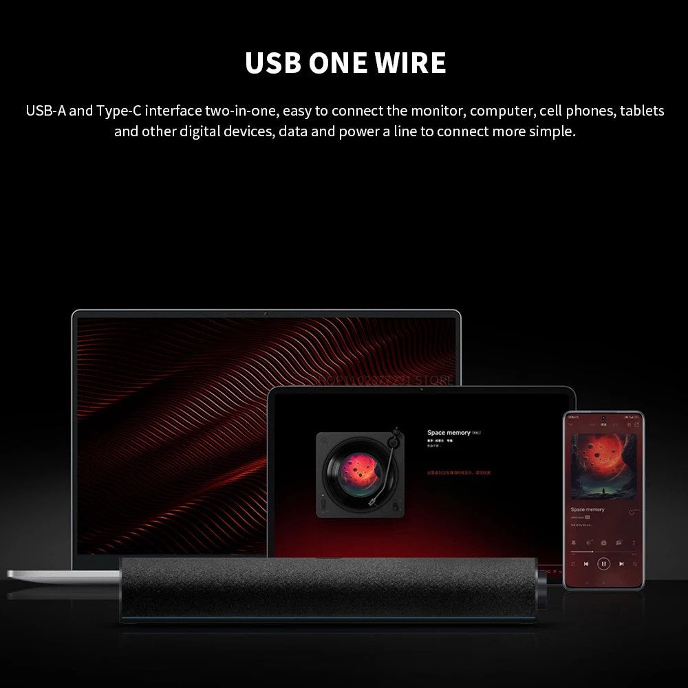 XIAOMI Redmi Computer Speaker RGB Light Bluetooth-compatible 5.0 Four Unit Two Channel Stereo Soundbar Built-In Mic