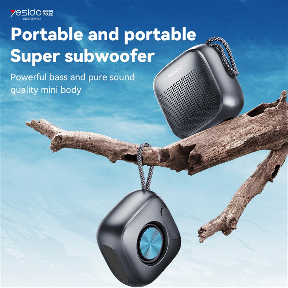 YESIDO YSW24 Portable Mini Speaker, Bluetooth-compatible 5.3 Speaker, CD Diaphragm, 1000mAh Battery