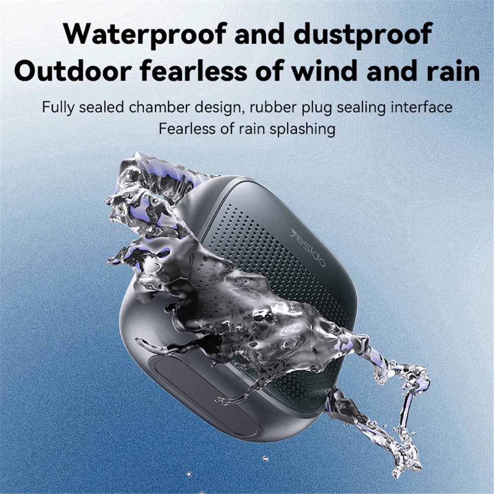 YESIDO YSW24 Portable Mini Speaker, Bluetooth-compatible 5.3 Speaker, CD Diaphragm, 1000mAh Battery