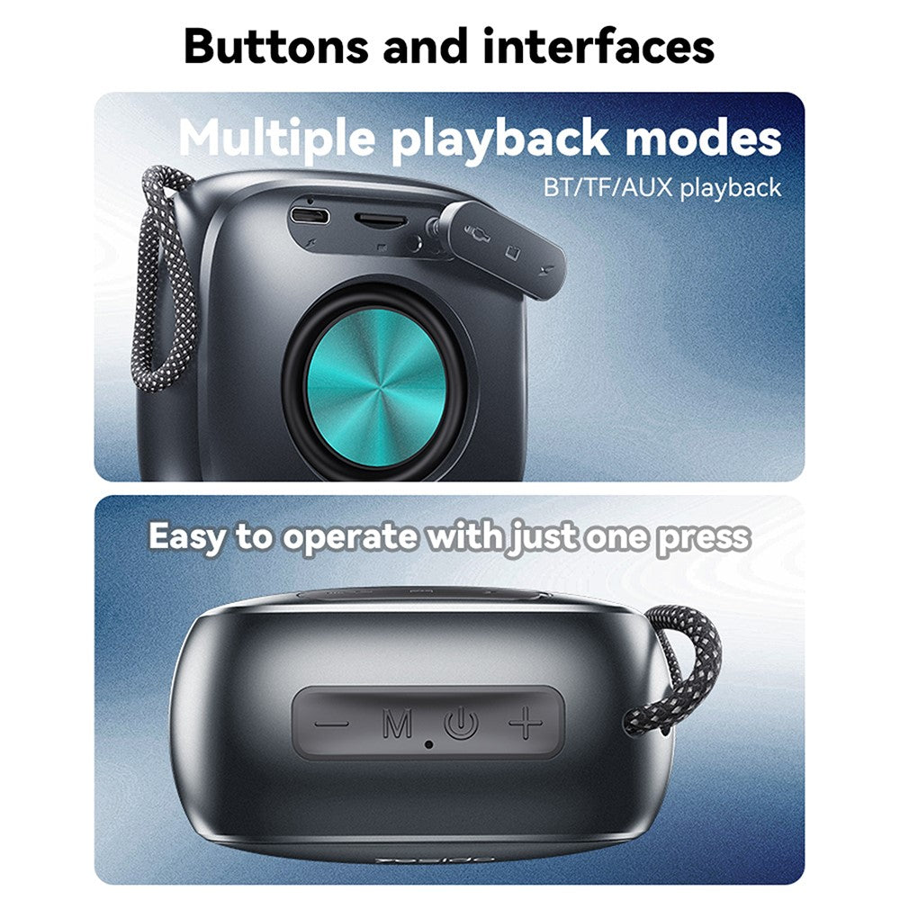 YESIDO YSW24 Portable Mini Speaker, Bluetooth-compatible 5.3 Speaker, CD Diaphragm, 1000mAh Battery