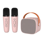 P2 Home Kids Karaoke Bluetooth-compatible Speaker Portable Loudspeaker with 2 Microphones