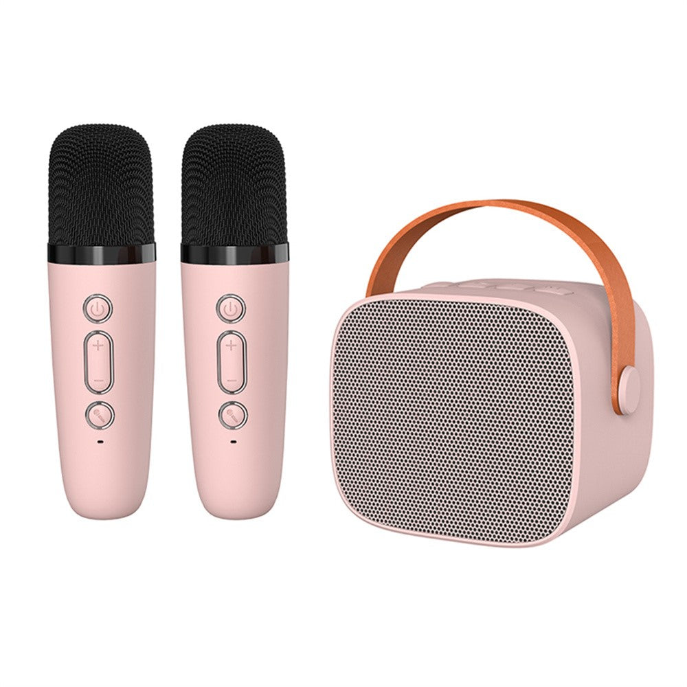 P2 Home Kids Karaoke Bluetooth-compatible Speaker Portable Loudspeaker with 2 Microphones