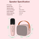 P2 Home Kids Karaoke Bluetooth-compatible Speaker Portable Loudspeaker with 2 Microphones