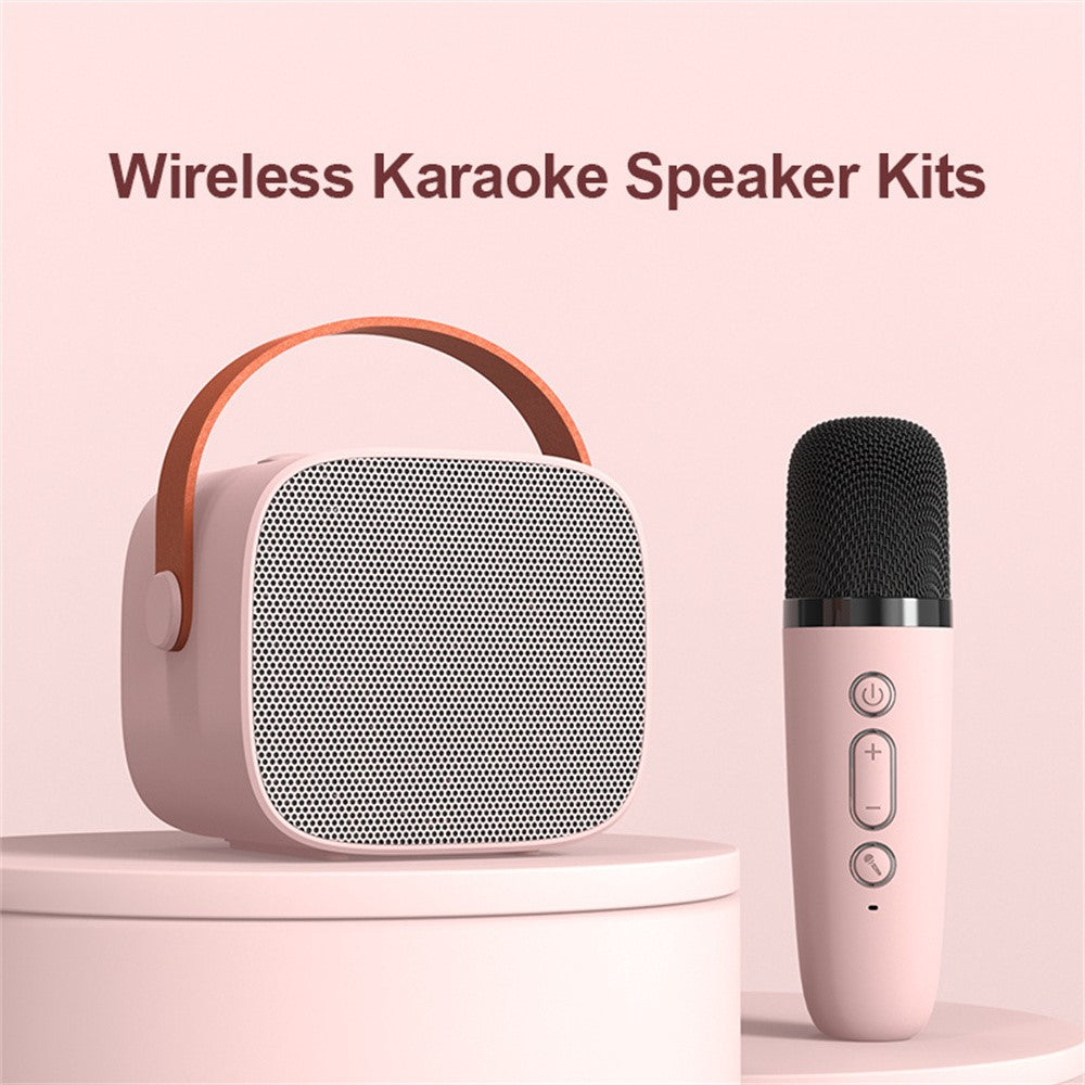 P2 Home Kids Karaoke Bluetooth-compatible Speaker Portable Loudspeaker with 2 Microphones