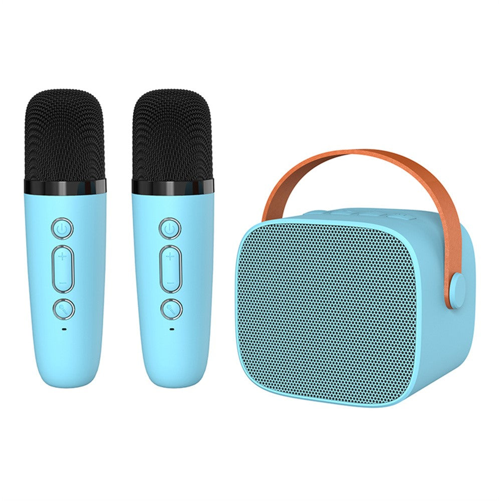 P2 Home Kids Karaoke Bluetooth-compatible Speaker Portable Loudspeaker with 2 Microphones