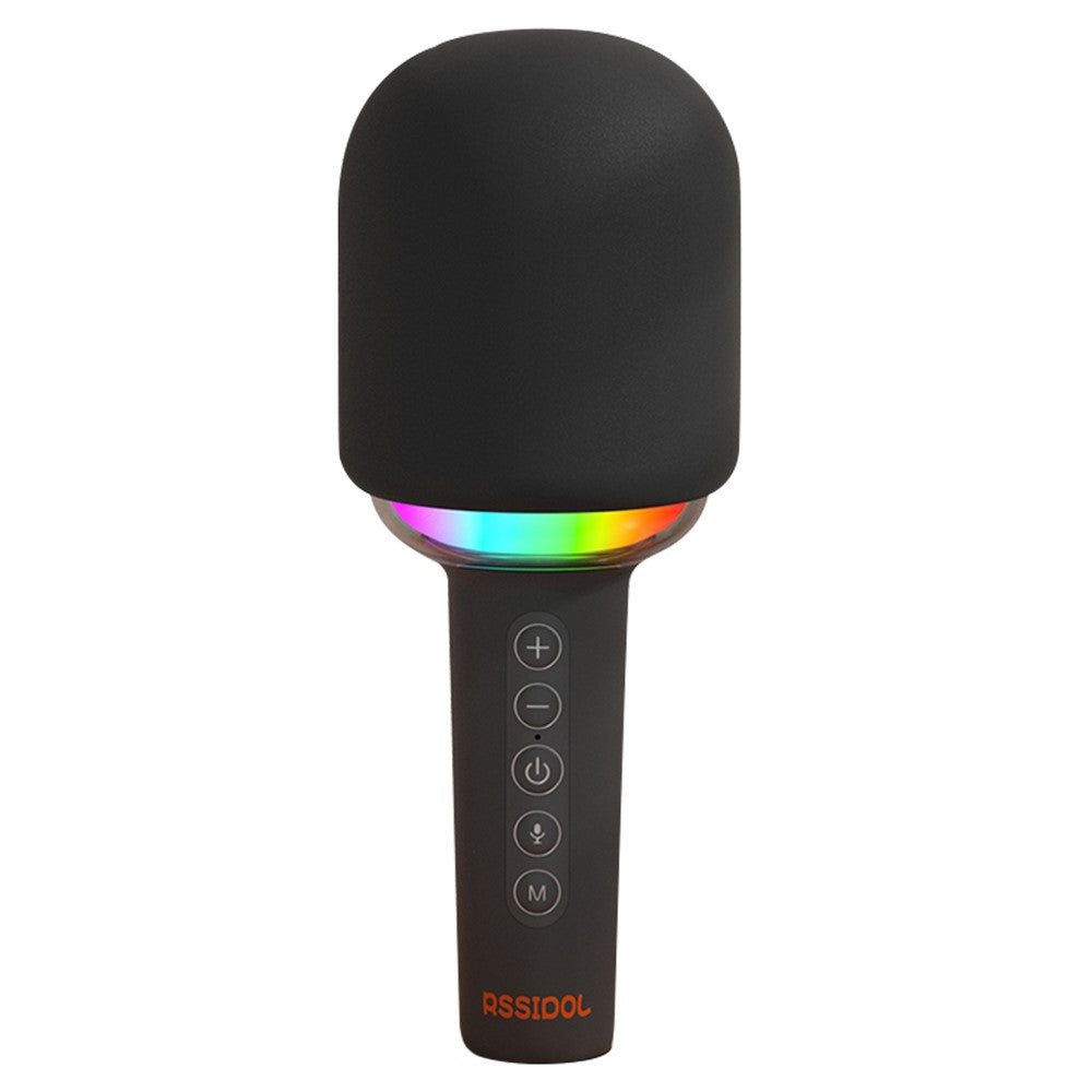 M5 Integrated Bluetooth-Compatible Karaoke Speaker Microphone with RGB Light