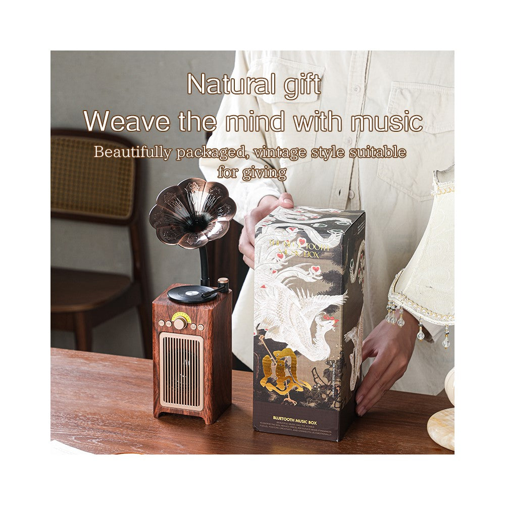 H3 Retro Gramophone Design Bluetooth-Compatible Speaker Wireless Desktop Sound Box