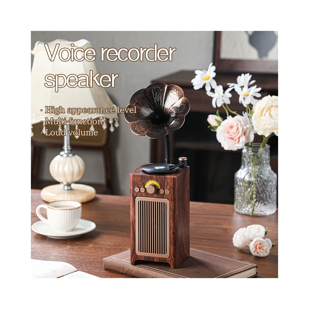 H3 Retro Gramophone Design Bluetooth-Compatible Speaker Wireless Desktop Sound Box
