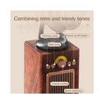 H3 Retro Gramophone Design Bluetooth-Compatible Speaker Wireless Desktop Sound Box