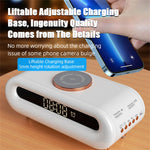 S608 Multifunctional Wireless Speaker Clock Bedside Lamp with Wireless Charging RGB Night Light