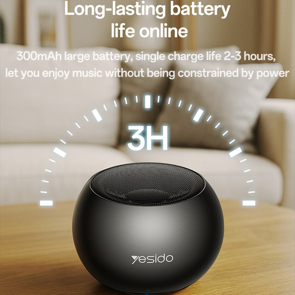 YESIDO YSW33 Bærbar TWS Bluetooth-kompatibel Højttaler Mini Trådløs Lydenhed i Aluminiumslegering