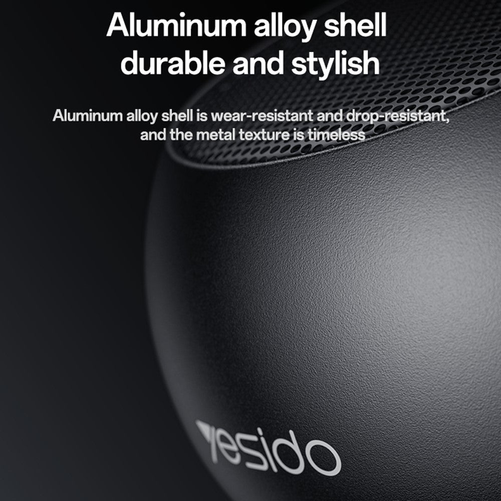 YESIDO YSW33 Bærbar TWS Bluetooth-kompatibel Højttaler Mini Trådløs Lydenhed i Aluminiumslegering