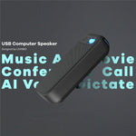 Desktop Conference Speaker RGB Light USB-C Wired Computer Speaker with Microphone