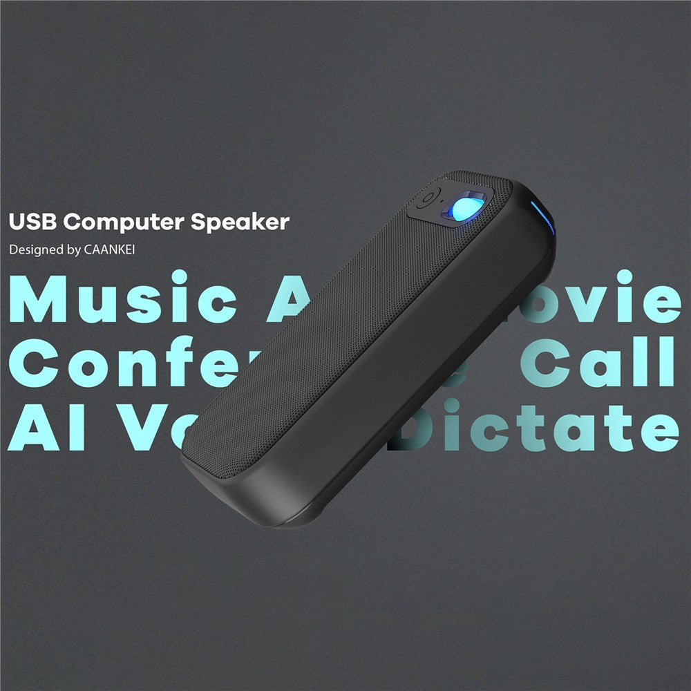 Desktop Conference Speaker RGB Light USB-C Wired Computer Speaker with Microphone