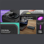 Desktop Conference Speaker RGB Light USB-C Wired Computer Speaker with Microphone