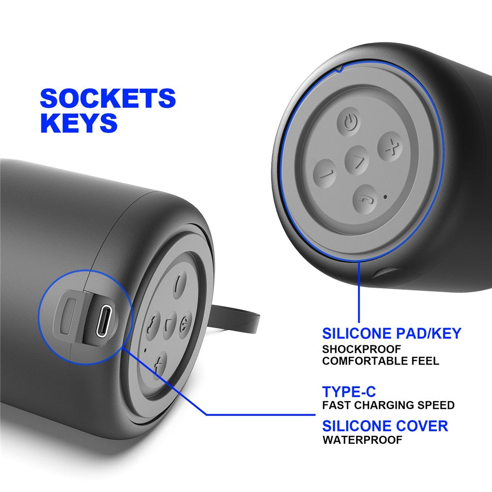 F11 Portable Speaker TWS Wireless Mini Subwoofer Outdoor Waterproof IPX4 for Home / Travel