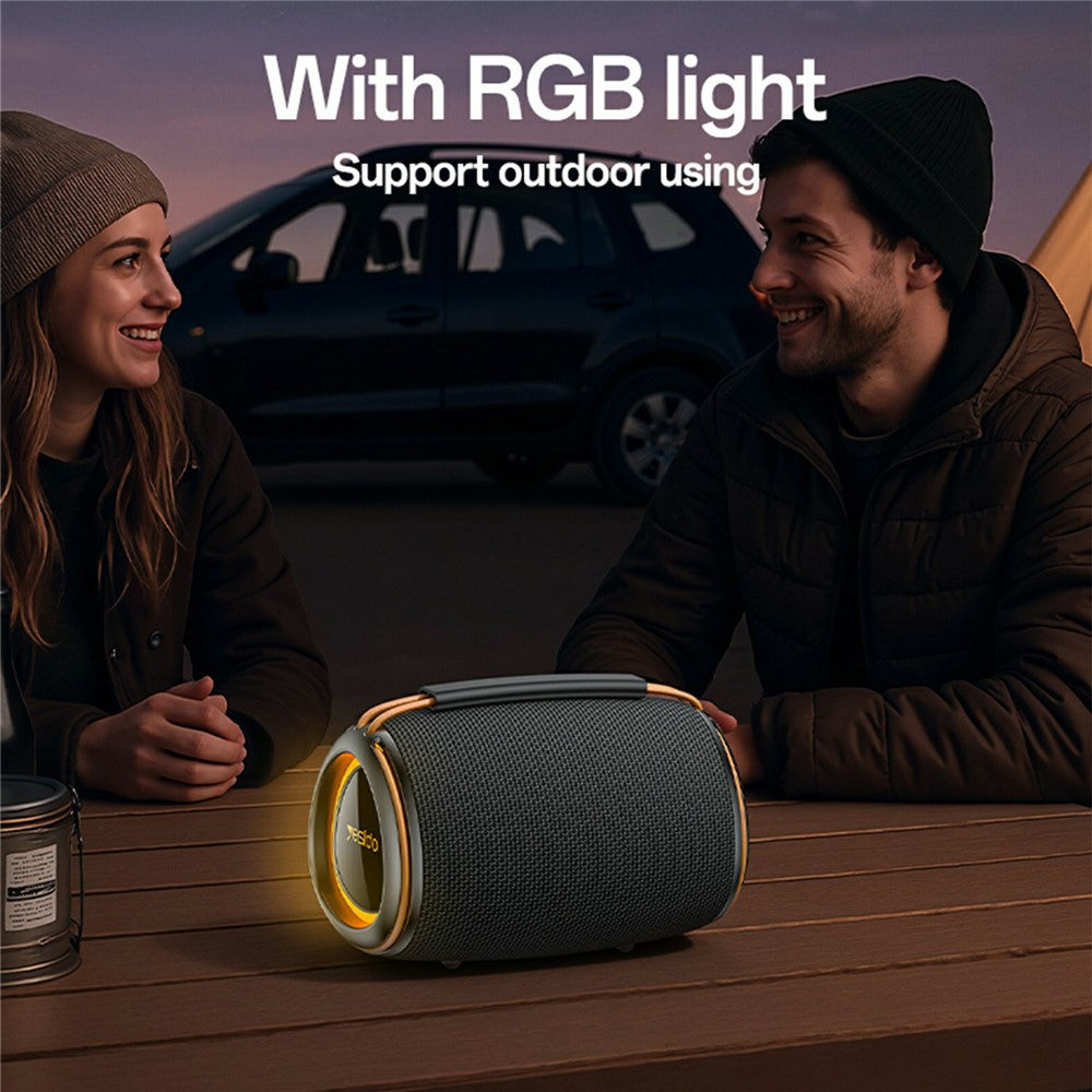 YESIDO YSW39 Multi Mode Playback Bluetooth-kompatibel Højttaler 20W Kraftfuld Lyd RGB Belysning Subwoofer