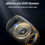 YESIDO YSW39 Multi Mode Playback Bluetooth-kompatibel Højttaler 20W Kraftfuld Lyd RGB Belysning Subwoofer