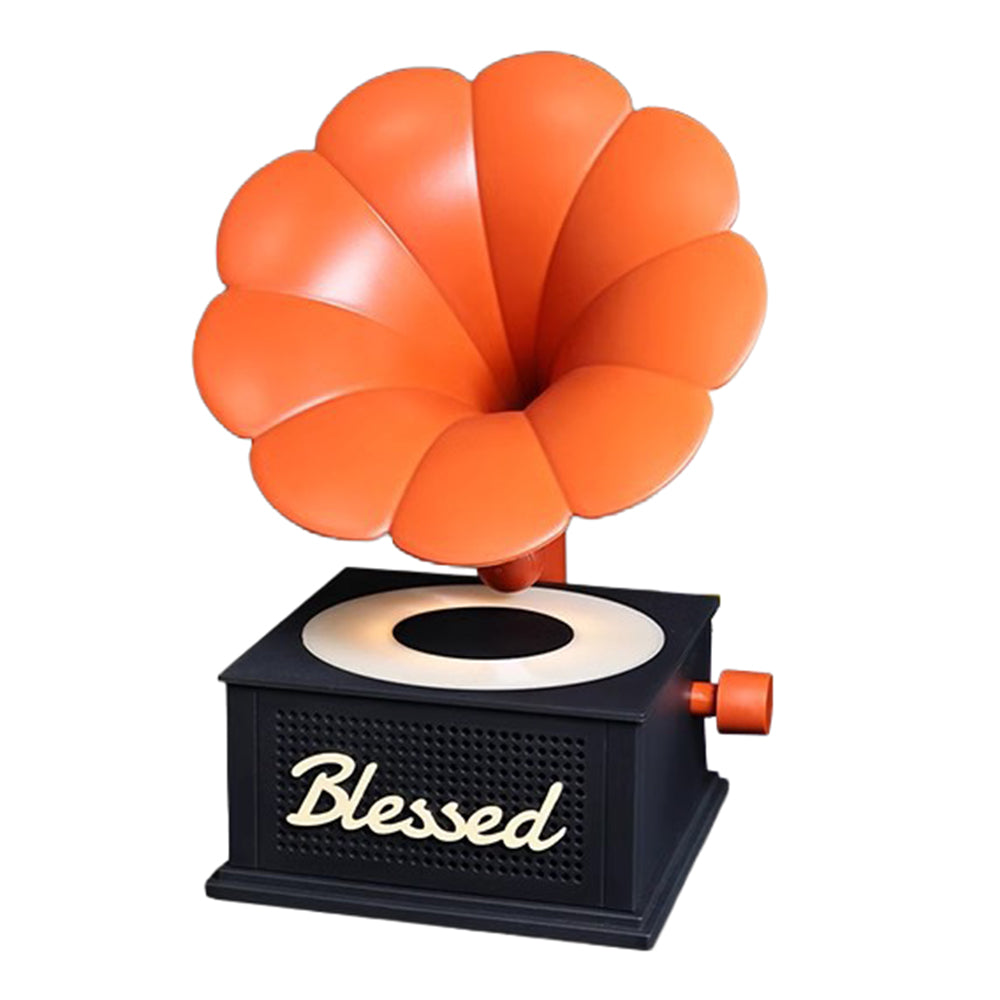 CYKE Retro Gramophone Bluetooth-compatible Speaker 7 Color Mood Light White Noise Machine TF Card Support