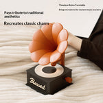 CYKE Retro Gramophone Bluetooth-compatible Speaker 7 Color Mood Light White Noise Machine TF Card Support