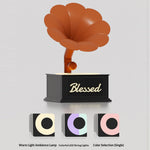 CYKE Retro Gramophone Bluetooth-compatible Speaker 7 Color Mood Light White Noise Machine TF Card Support