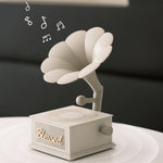 CYKE Retro Gramophone Bluetooth-compatible Speaker 7 Color Mood Light White Noise Machine TF Card Support