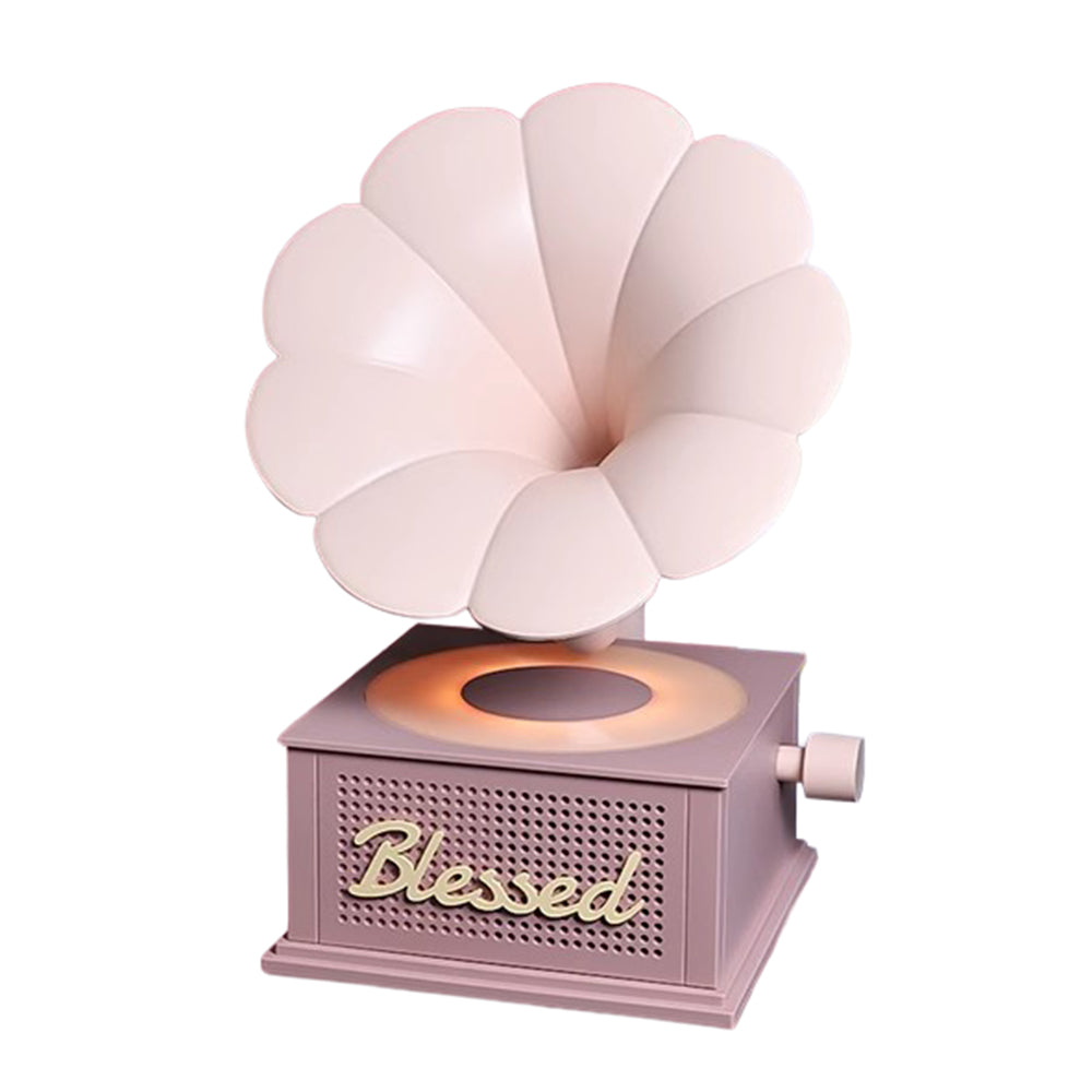 CYKE Retro Gramophone Bluetooth-compatible Speaker 7 Color Mood Light White Noise Machine TF Card Support