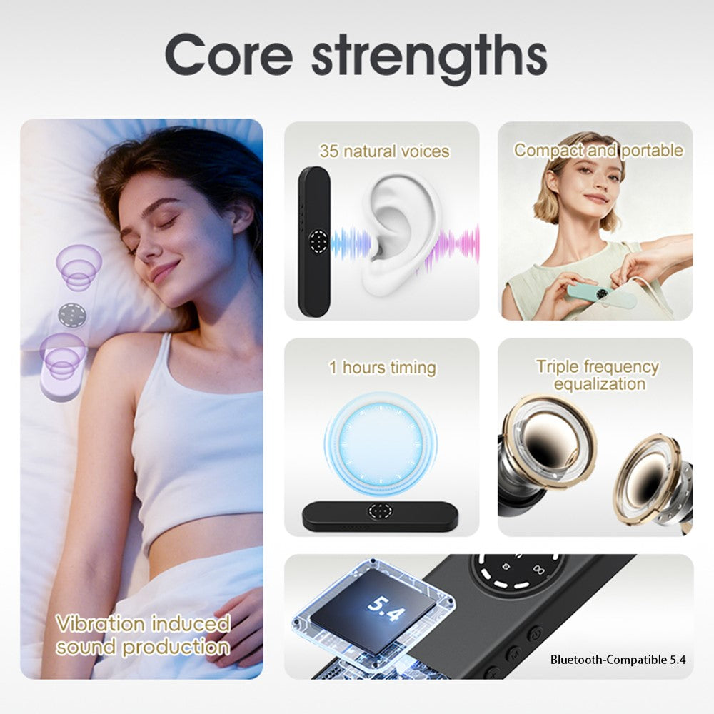SMB-16 Bone Conduction Sleep Aid Bluetooth-compatible Speaker White Noise Sound Machine Under Pillow Speaker
