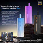 WEKOME WD-12 Fanshin Portable Wireless Speaker Dual Bass Diaphragm RGB Light TWS Stereo Speaker