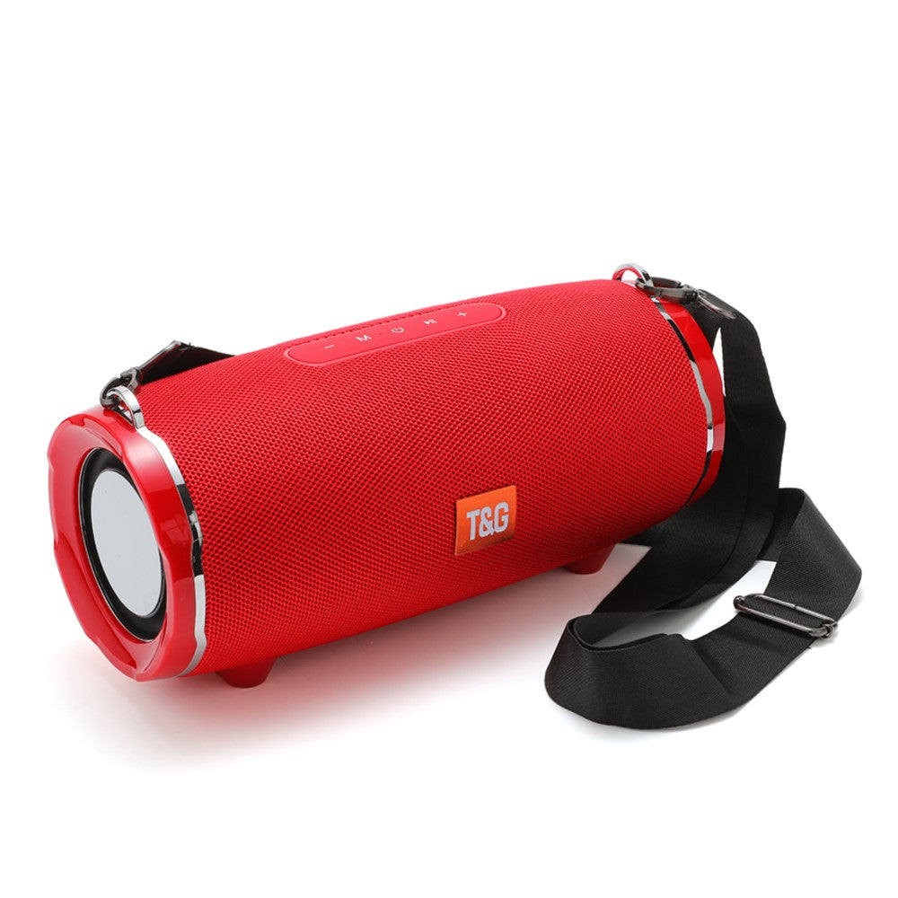 T&G TG187 Wireless Bluetooth-compatible Speaker Waterproof FM TF Stereo Subwoofer with Shoulder Strap (CE Certificated)