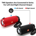 T&G TG187 Wireless Bluetooth-compatible Speaker Waterproof FM TF Stereo Subwoofer with Shoulder Strap (CE Certificated)
