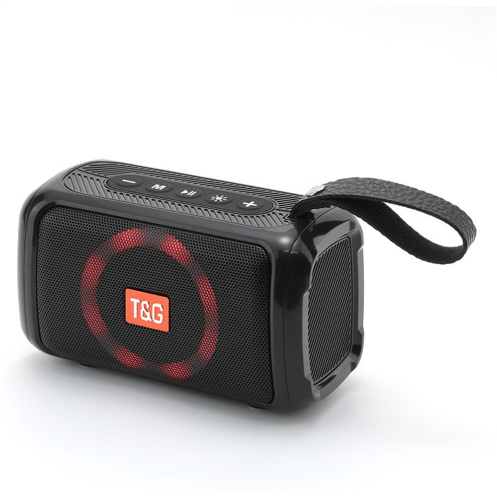 T&G TG193 Sport Bluetooth-kompatibel högtalare LED-ljus trådlös högtalare vattentät bärbar utomhus subwoofer boombox (CE-certifierad)