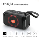 T&G TG193 Sport Bluetooth-kompatibel högtalare LED-ljus trådlös högtalare vattentät bärbar utomhus subwoofer boombox (CE-certifierad)