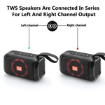 T&G TG193 Sport Bluetooth-kompatibel högtalare LED-ljus trådlös högtalare vattentät bärbar utomhus subwoofer boombox (CE-certifierad)